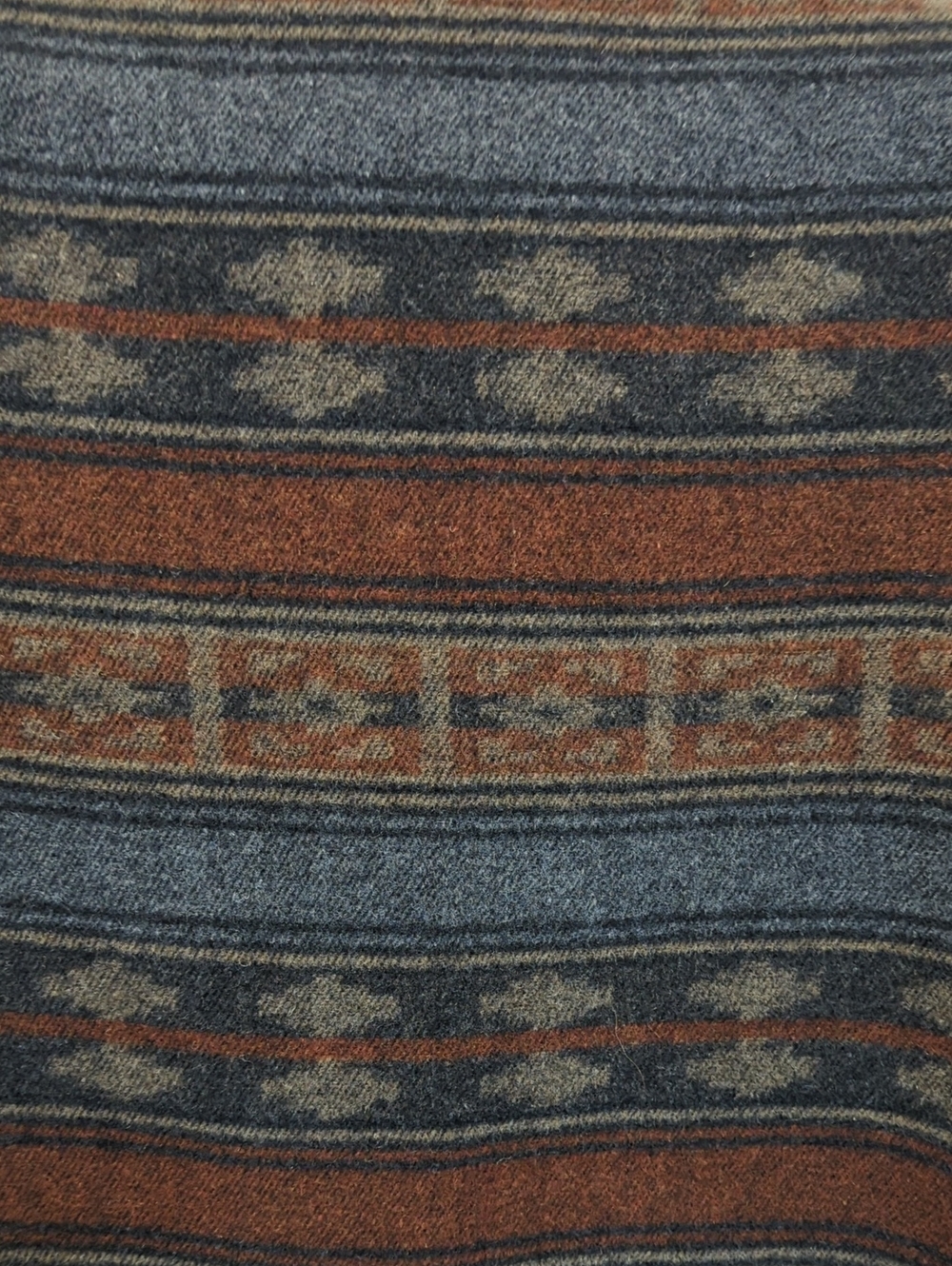 Vintage Braetan Southwestern Wool Blazer Aztec Blanket Coat Brown Gray L - Picture 4 of 10